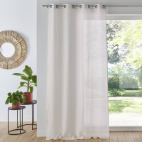 Занавеска Из 100 льна с люверсами Onega 350 x 135 см бежевый LA REDOUTE INTERIEURS  фото, kupilegko.ru